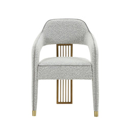 Corralis Speckled Grey Boucle Dining Chair - UK