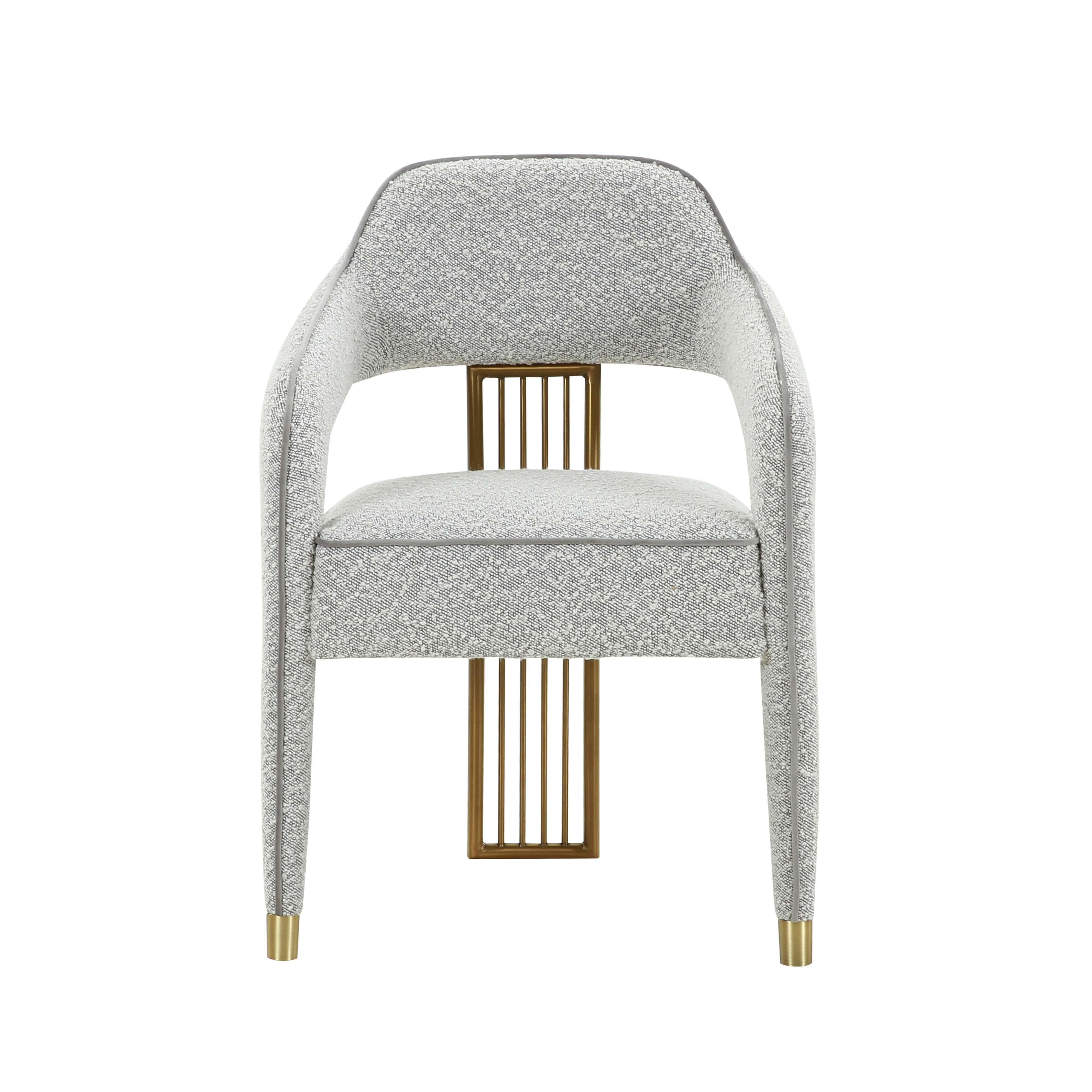 Corralis Speckled Grey Boucle Dining Chair - UK