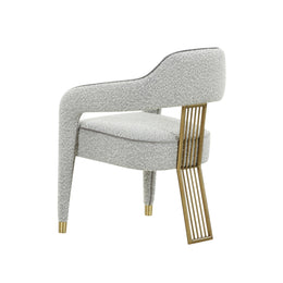 Corralis Speckled Grey Boucle Dining Chair - UK