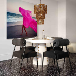 Jolene Black Velvet Dining Chair - Set of 2 - UK
