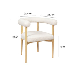 Spara Cream Boucle Dining Chair - UK