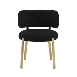 Margaret Black Boucle Dining Chair - UK