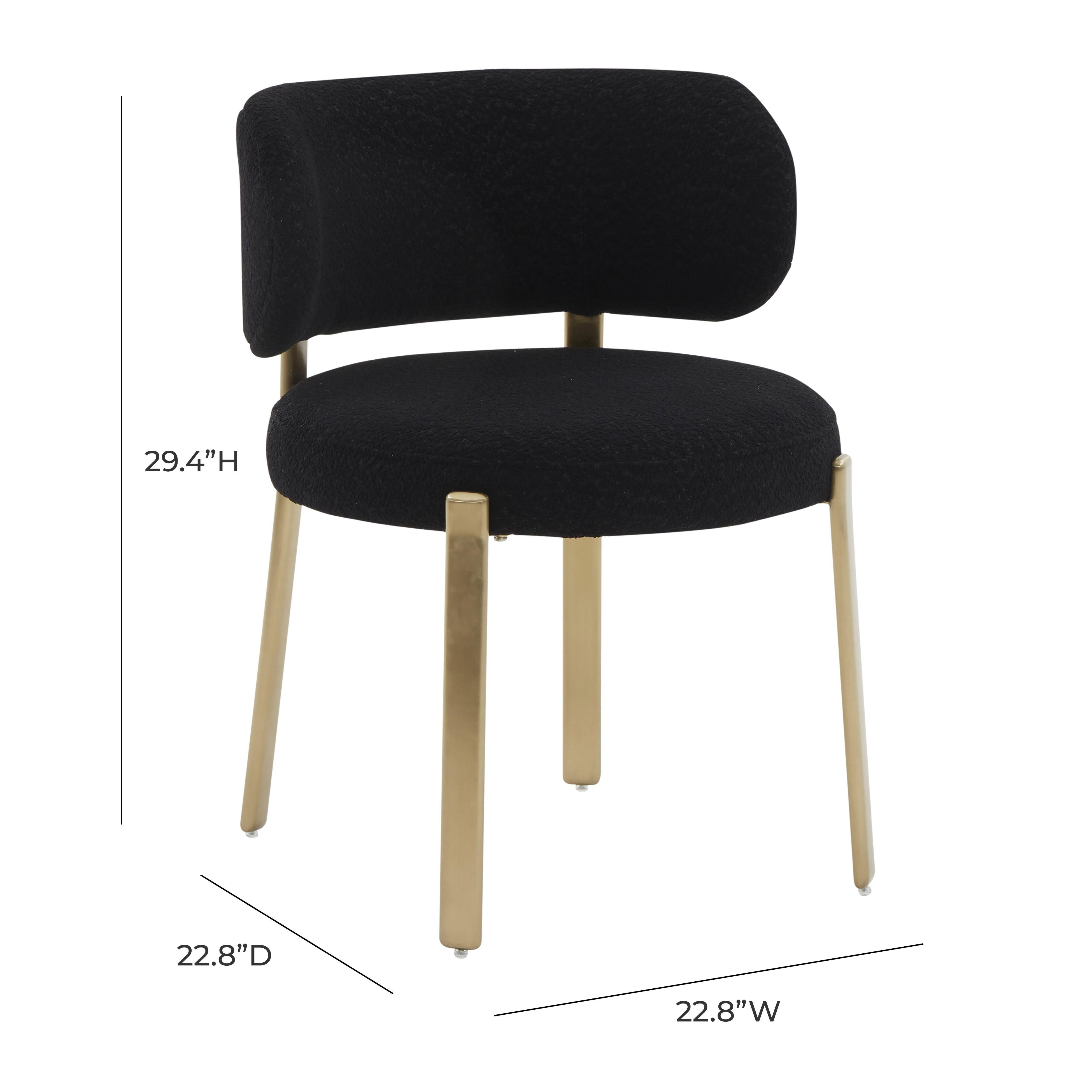 Margaret Black Performance Boucle Dining Chair