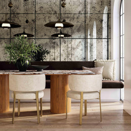 Margaret Cream Performance Linen Dining Chair - UK