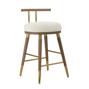 Juniper Cream Velvet Counter Stool - UK