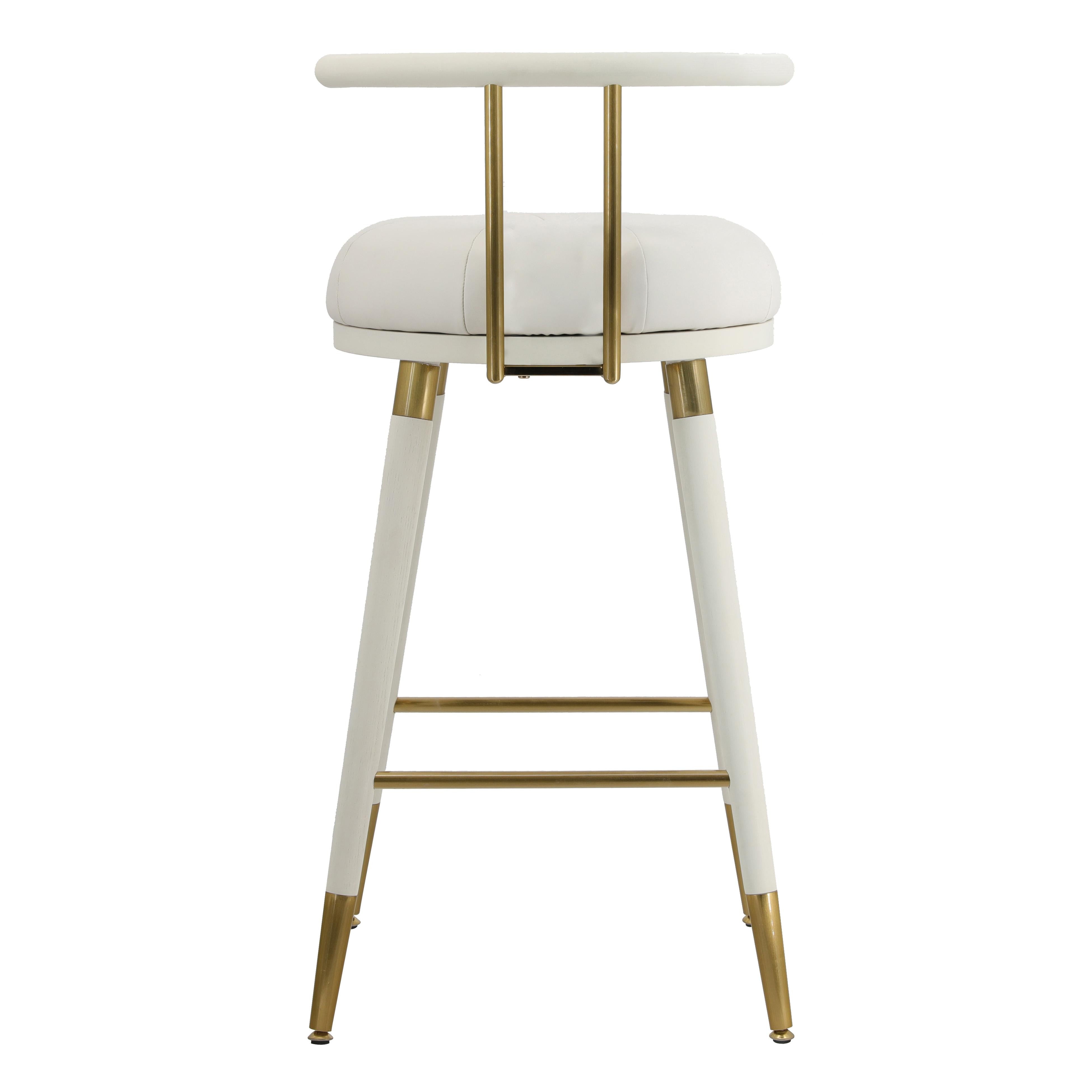 Juniper White Vegan Leather Counter Stool - UK