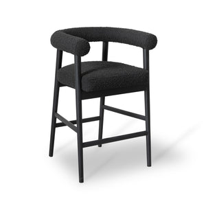 Spara Black Boucle Counter Stool - UK