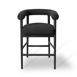 Spara Black Boucle Counter Stool - UK