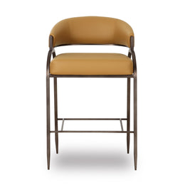 Tatum Tan Performance Vegan Leather Counter Stool