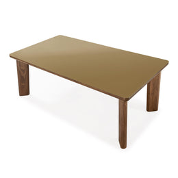 Oani Walnut and Glass Long Dining Table