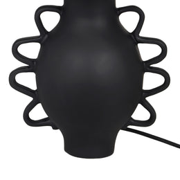 Hazza Black Pleated Table Lamp
