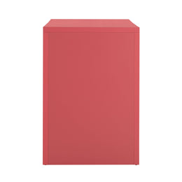 Suzie Coral Pink & Rattan Executive Desk - UK