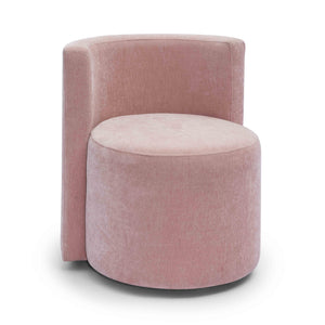 Alyssa Pink Upcycled Velvet Rolling Desk Chair