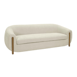 Lina Cream Textured Linen Sofa - UK
