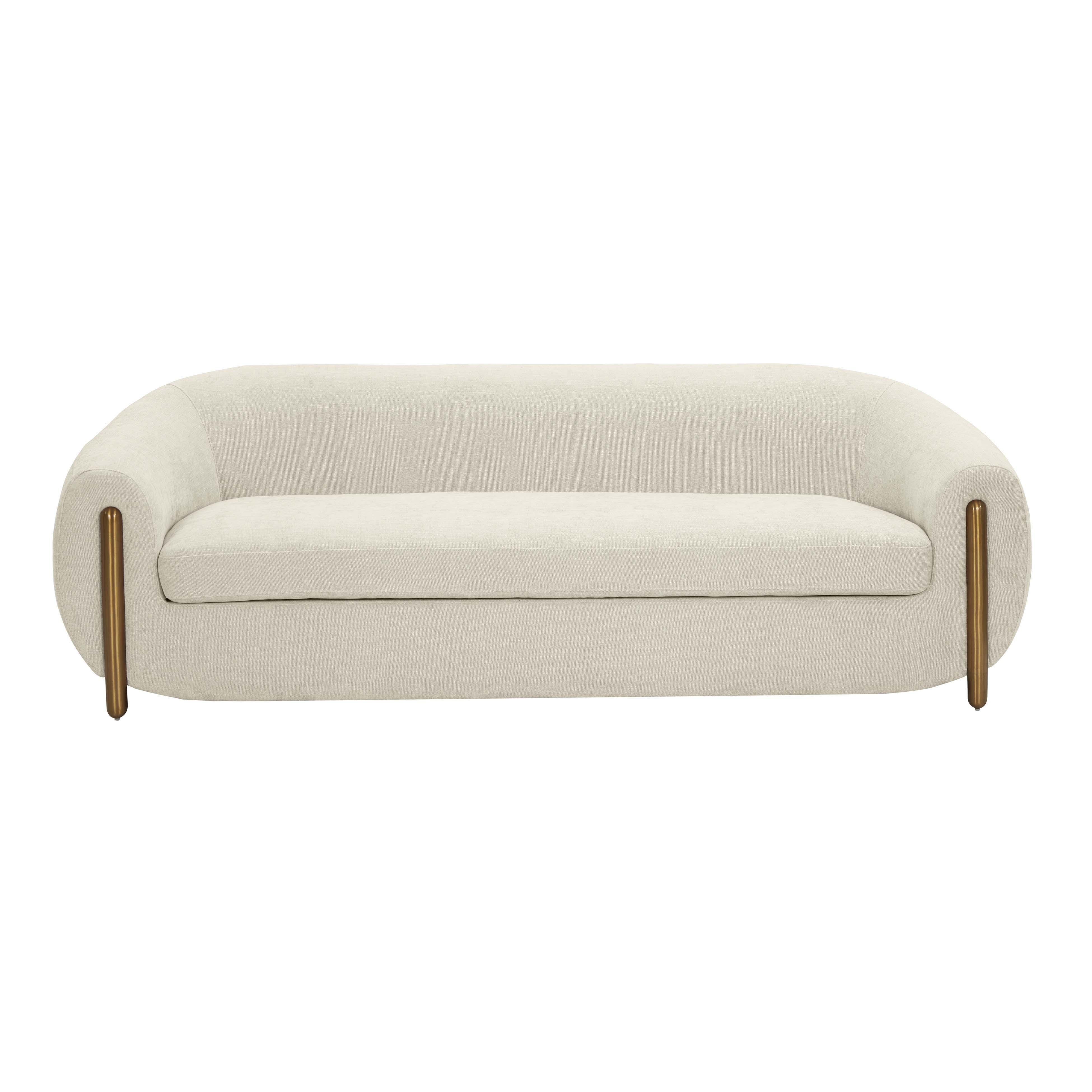 Lina Cream Textured Linen Sofa - UK