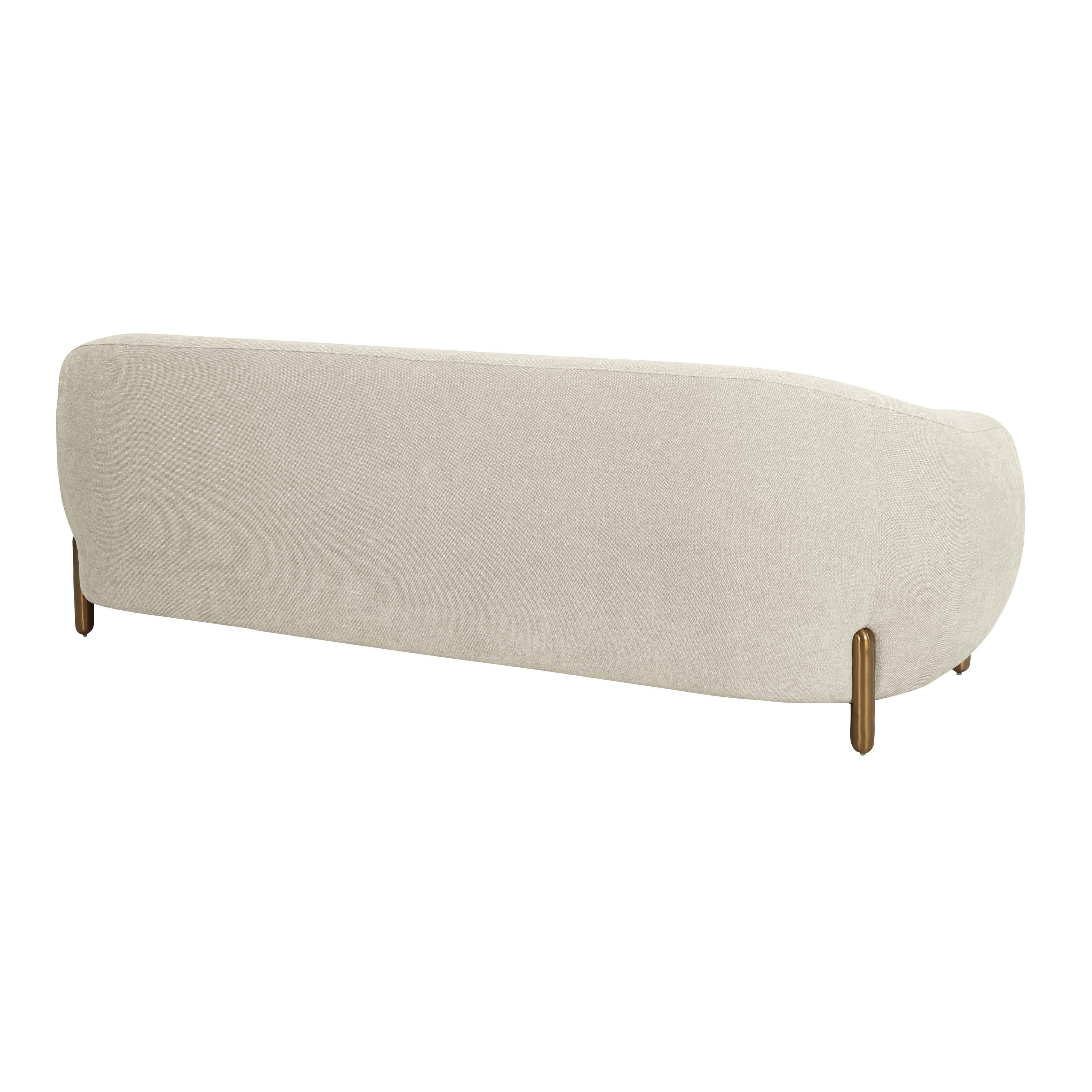 Lina Cream Textured Linen Sofa - UK