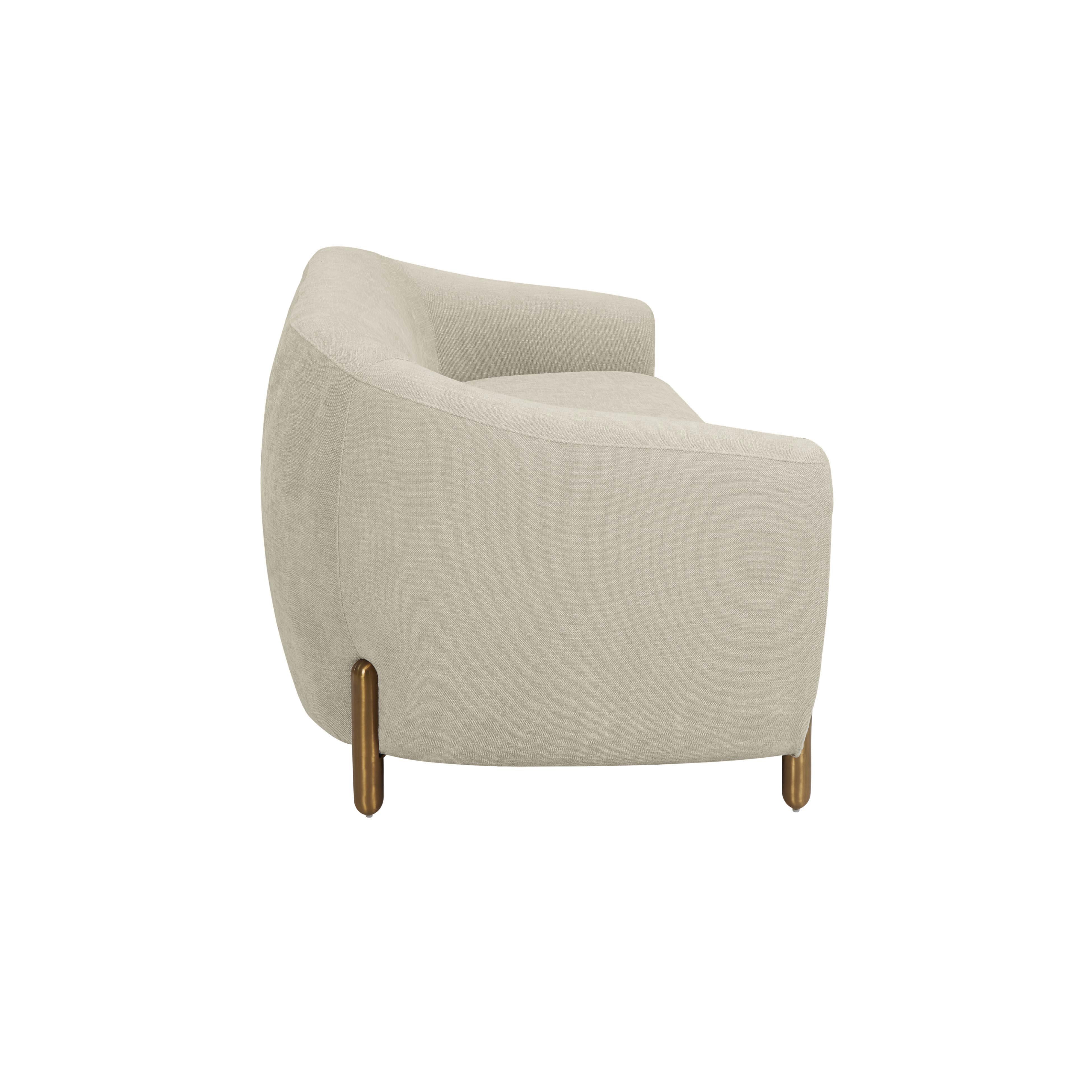 Lina Grey Textured Linen Sofa