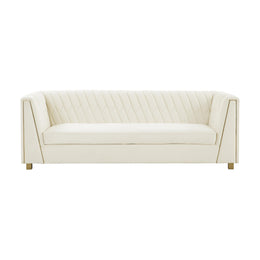 Wafa Cream Velvet Sofa - UK
