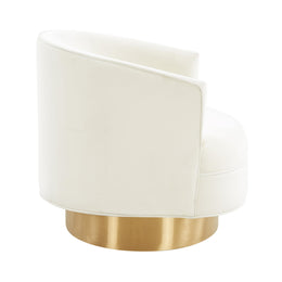 Stella Cream Velvet Swivel Chair - UK