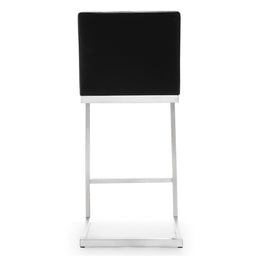 Parma Black Stainless Steel Counter Stool - Set of 2 - UK
