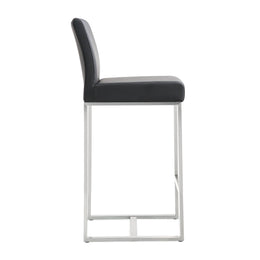 Denmark Black Stainless Steel Counter Stool - Set of 2 - UK