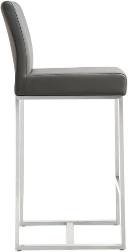Denmark Grey Stainless Steel Counter Stool - Set of 2 - UK