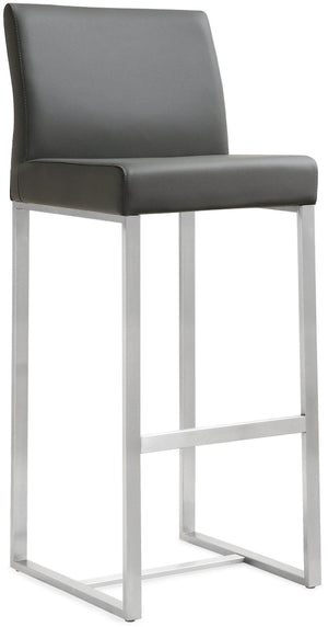 Denmark Grey Stainless Steel Barstool - Set of 2 - UK