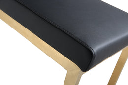 Parma Black Gold Steel Counter Stool - Set of 2 - UK