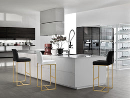 Denmark Black Gold Steel Counter Stool - Set of 2 - UK