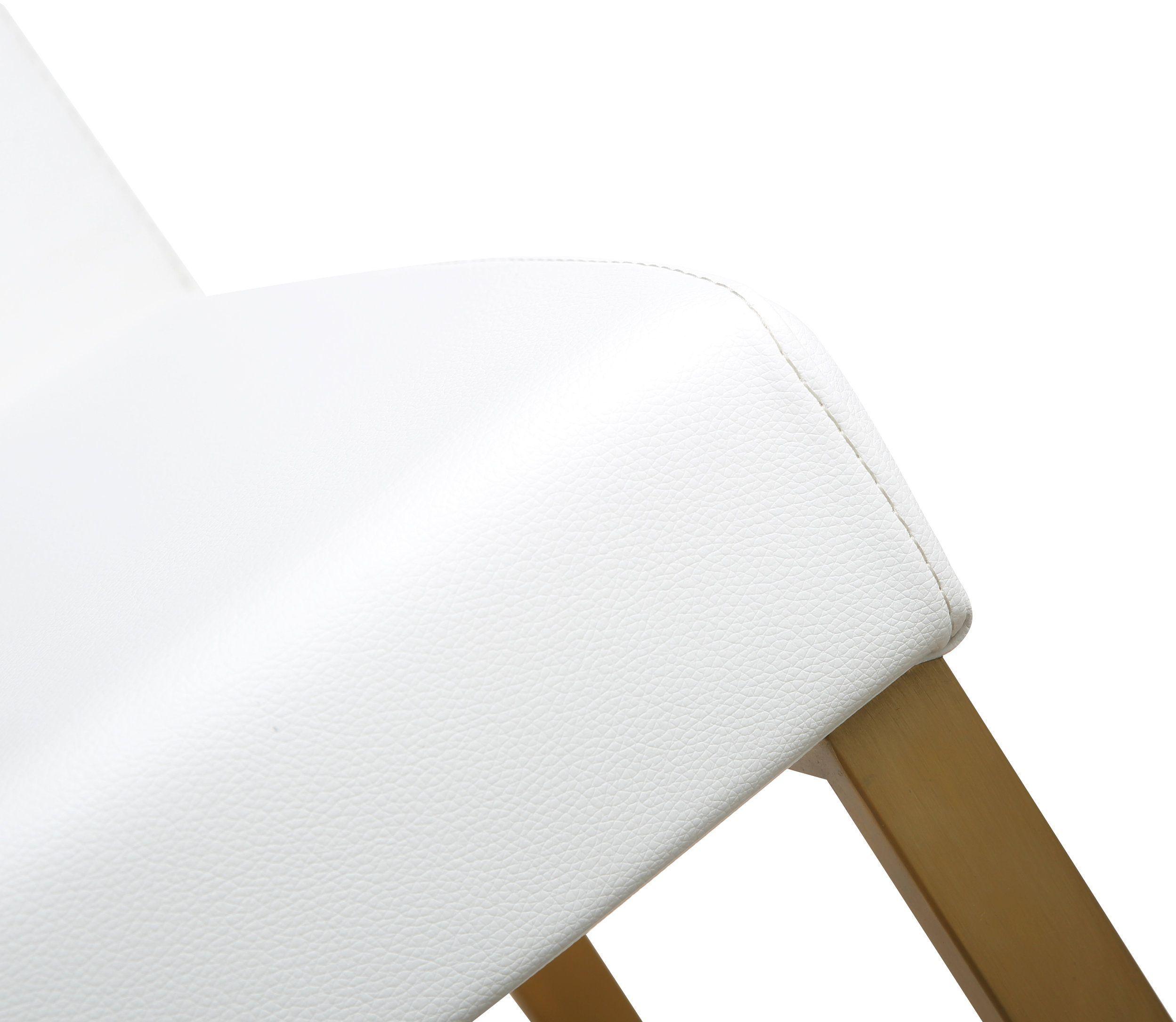 Denmark White Gold Steel Counter Stool - Set of 2 - UK