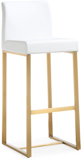 Denmark White Gold Steel Barstool - Set of 2 - UK