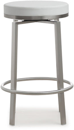 Pratt White Performance Vegan Leather Swivel Counter Stool - Set of 2