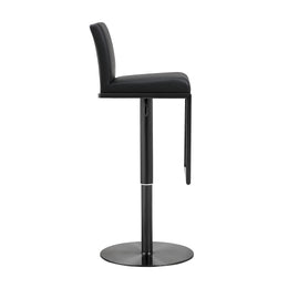 Amalfi Black Performance Vegan Leather on Black Stool