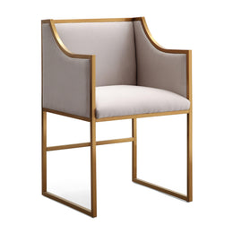 Atara Cream Velvet Gold Chair