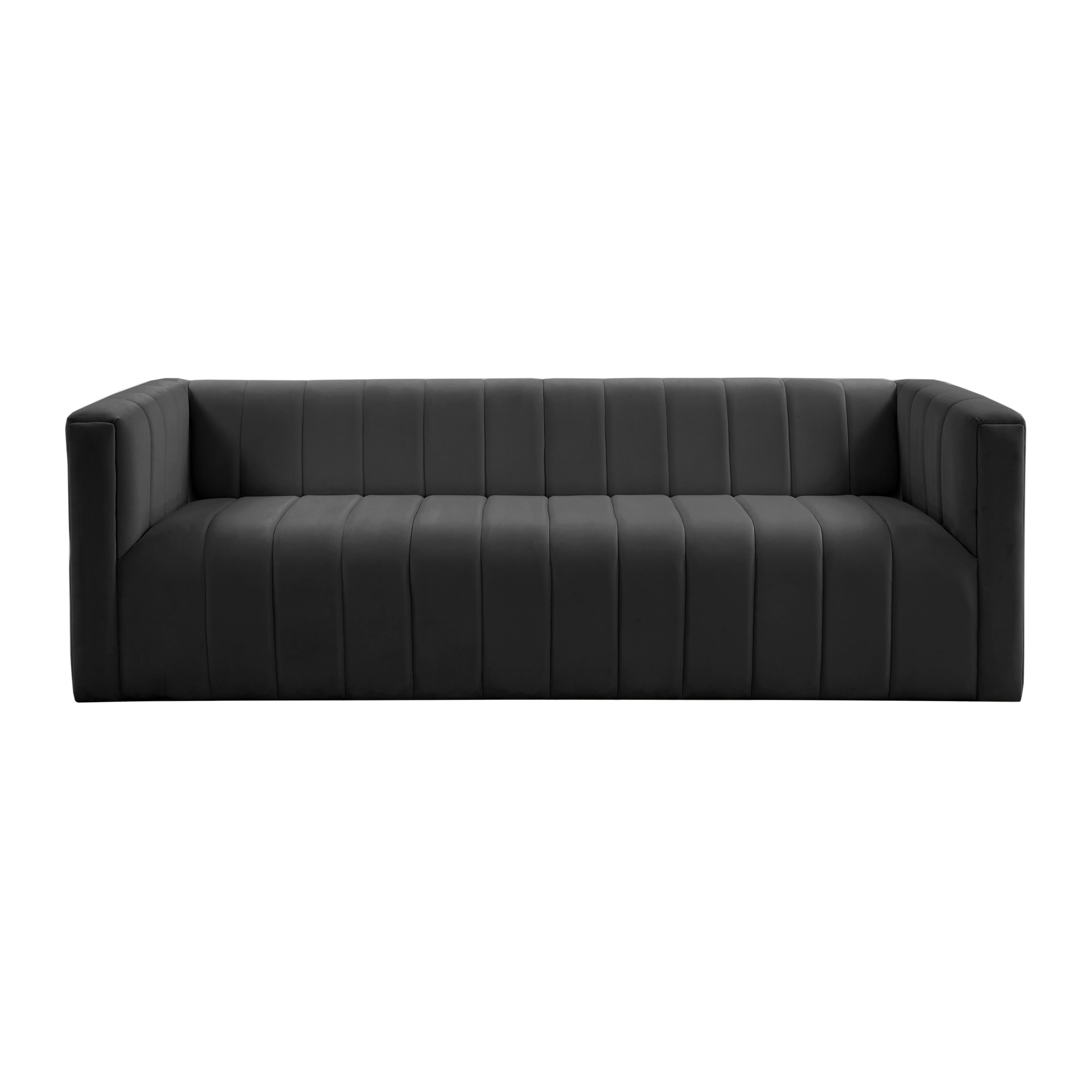 Norah Black Velvet Sofa - UK