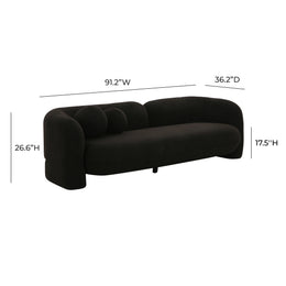 Amelie Black Faux Fur Sofa - UK