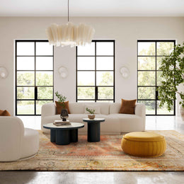 Fickle Cream Boucle 2-Piece Modular LAF Sofa - UK