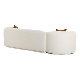 Fickle Cream Boucle 2-Piece Modular RAF Sofa - UK