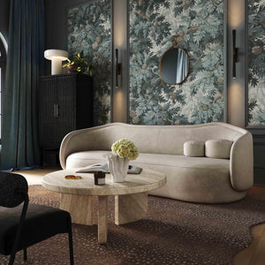 Circe Taupe Textured Velvet Sofa - UK