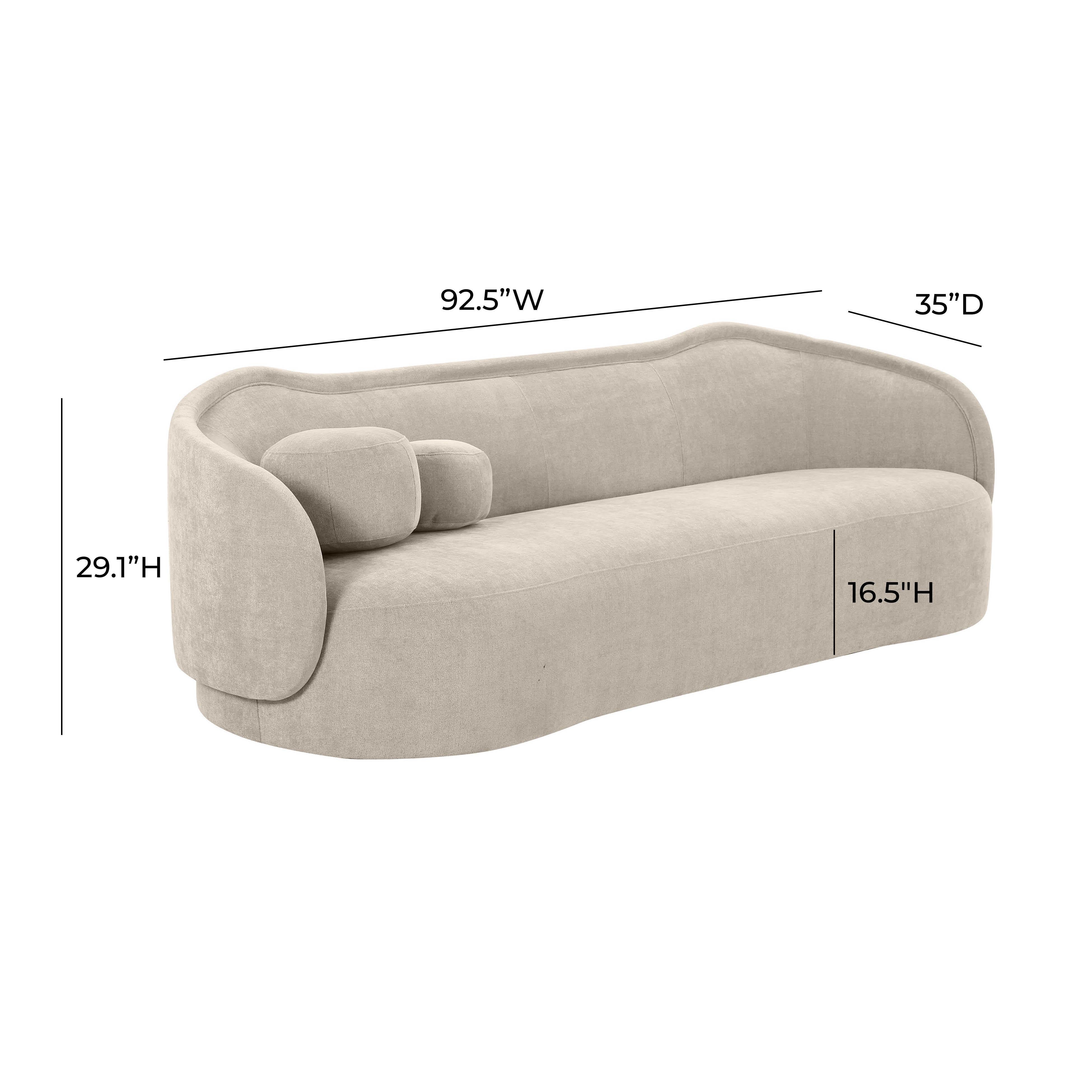 Circe Taupe Textured Velvet Sofa - UK