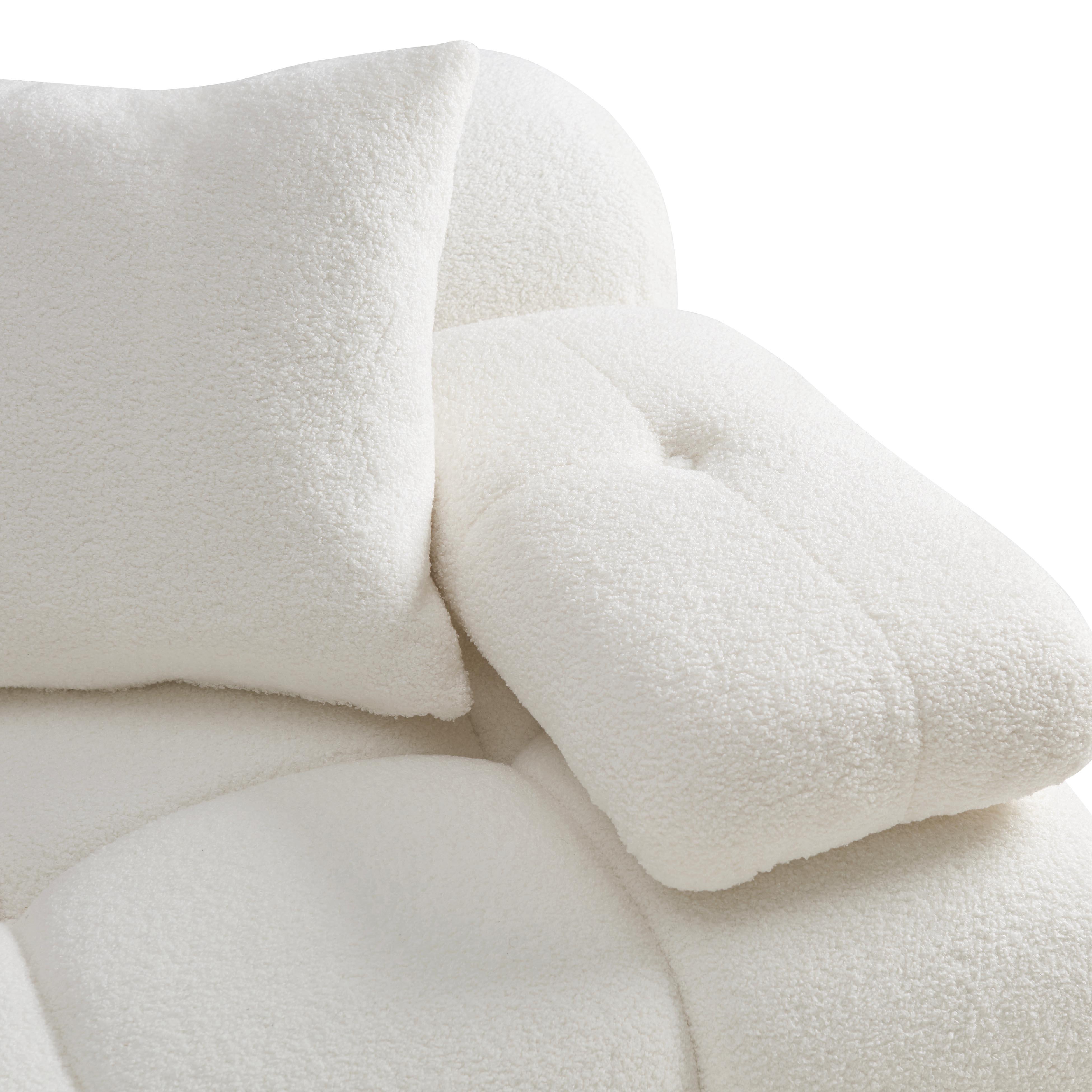 Calliope Cream Vegan Shearling Modular Sofa