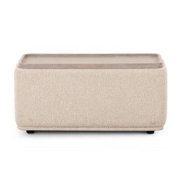 Sylvie Cream Boucle Ottoman Table