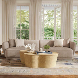 Sylvie Cream Boucle 4-Seater Sofa
