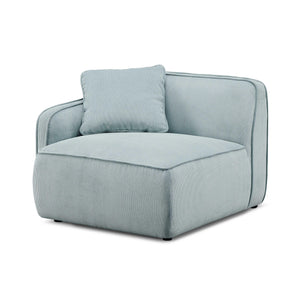 Travie Sea Foam Performance Corduroy Velvet LAF Corner Chair