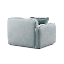Travie Sea Foam Performance Corduroy Velvet LAF Corner Chair