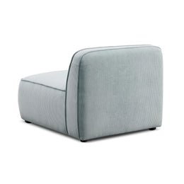 Travie Sea Foam Performance Corduroy Velvet Armless Chair