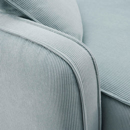 Travie Sea Foam Performance Corduroy Velvet Modular Sofa