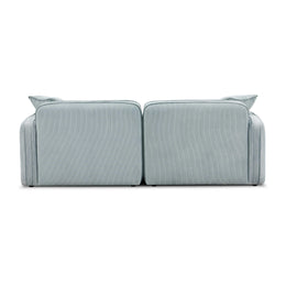 Travie Sea Foam Performance Corduroy Velvet Modular Loveseat