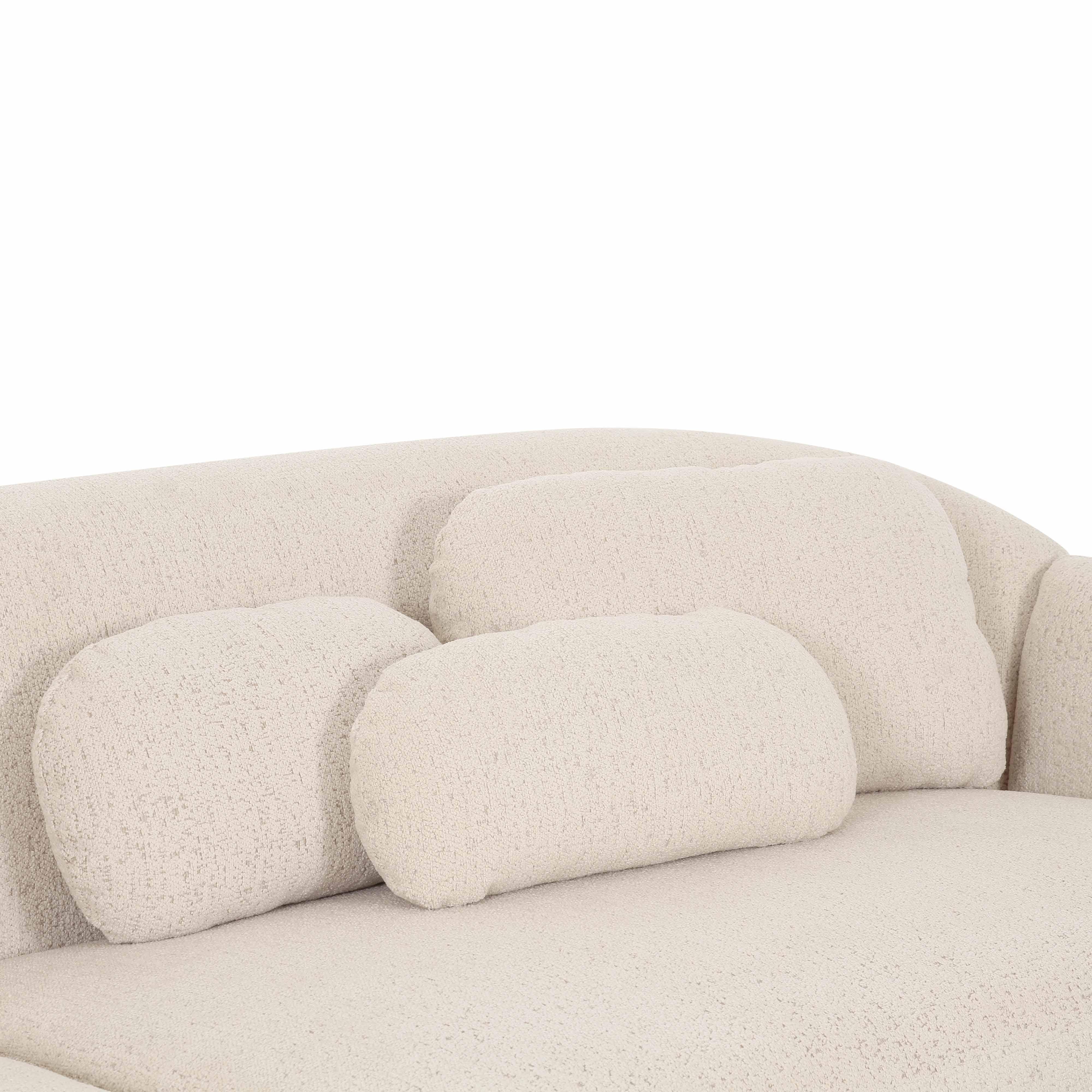Misty Cream Boucle Modular 4-Seater Sofa