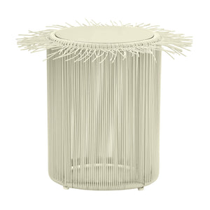 Rafa Cream Outdoor Side Table